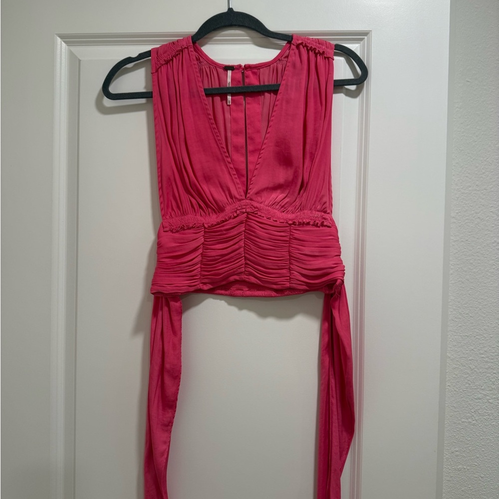 Free People Fuchsia Sleeveless Tank Top